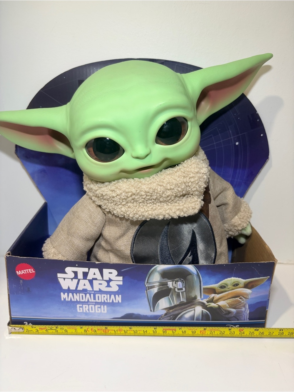 Star Wars Grogu 11” Plush The Mandalorian Rondel Design Vinyl Head